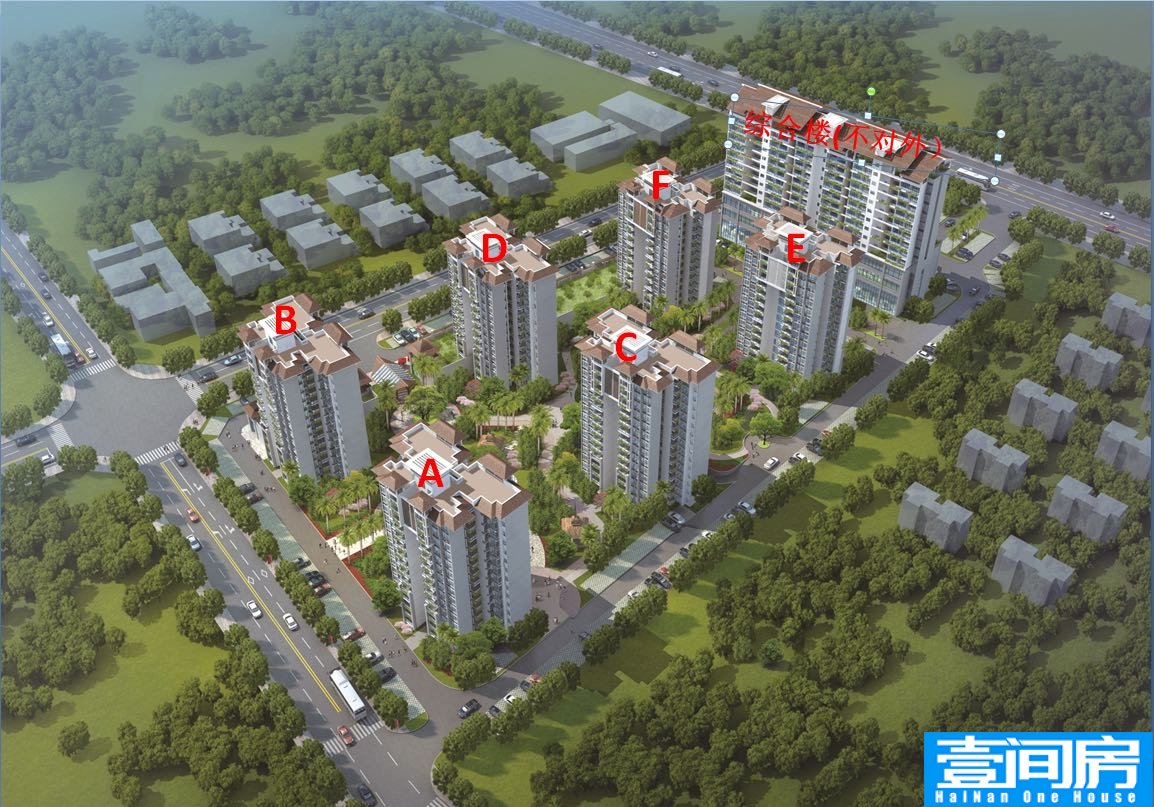 海南三亚沁园春城项目鸟瞰图
