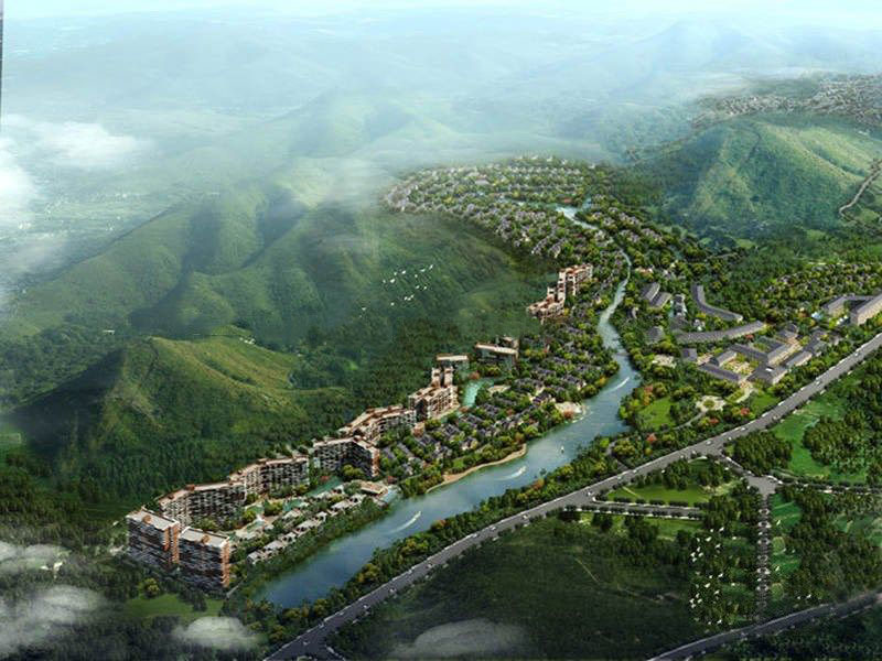 海南三亚万科森林度假公园项目鸟瞰图