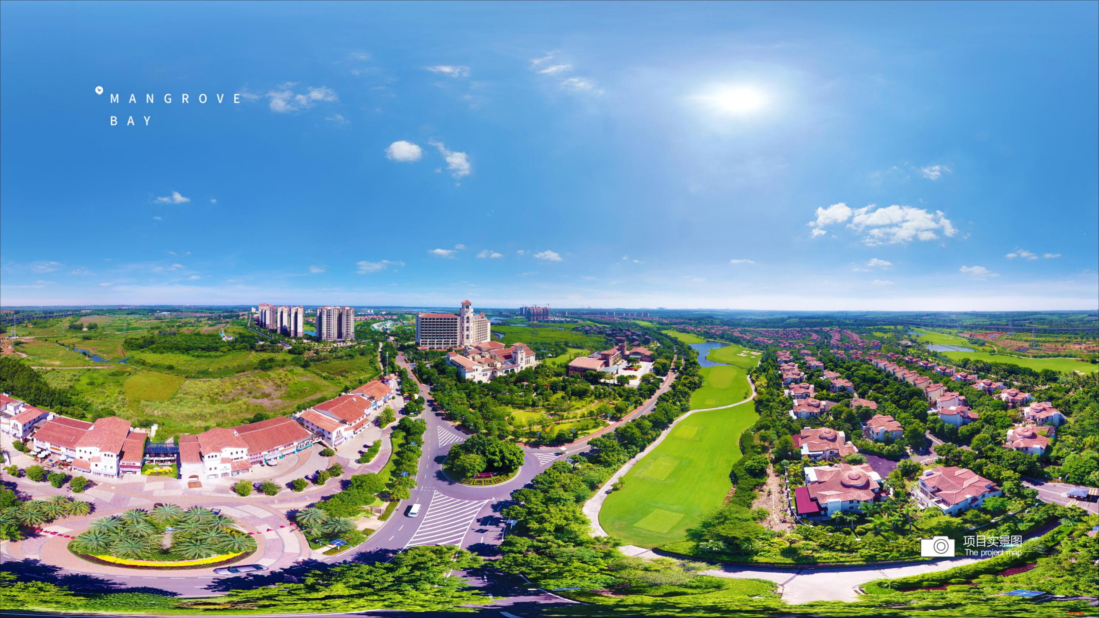 海南澄迈富力红树湾项目鸟瞰实景图