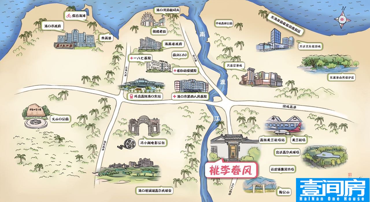 海南绿城桃李春风项目区位图