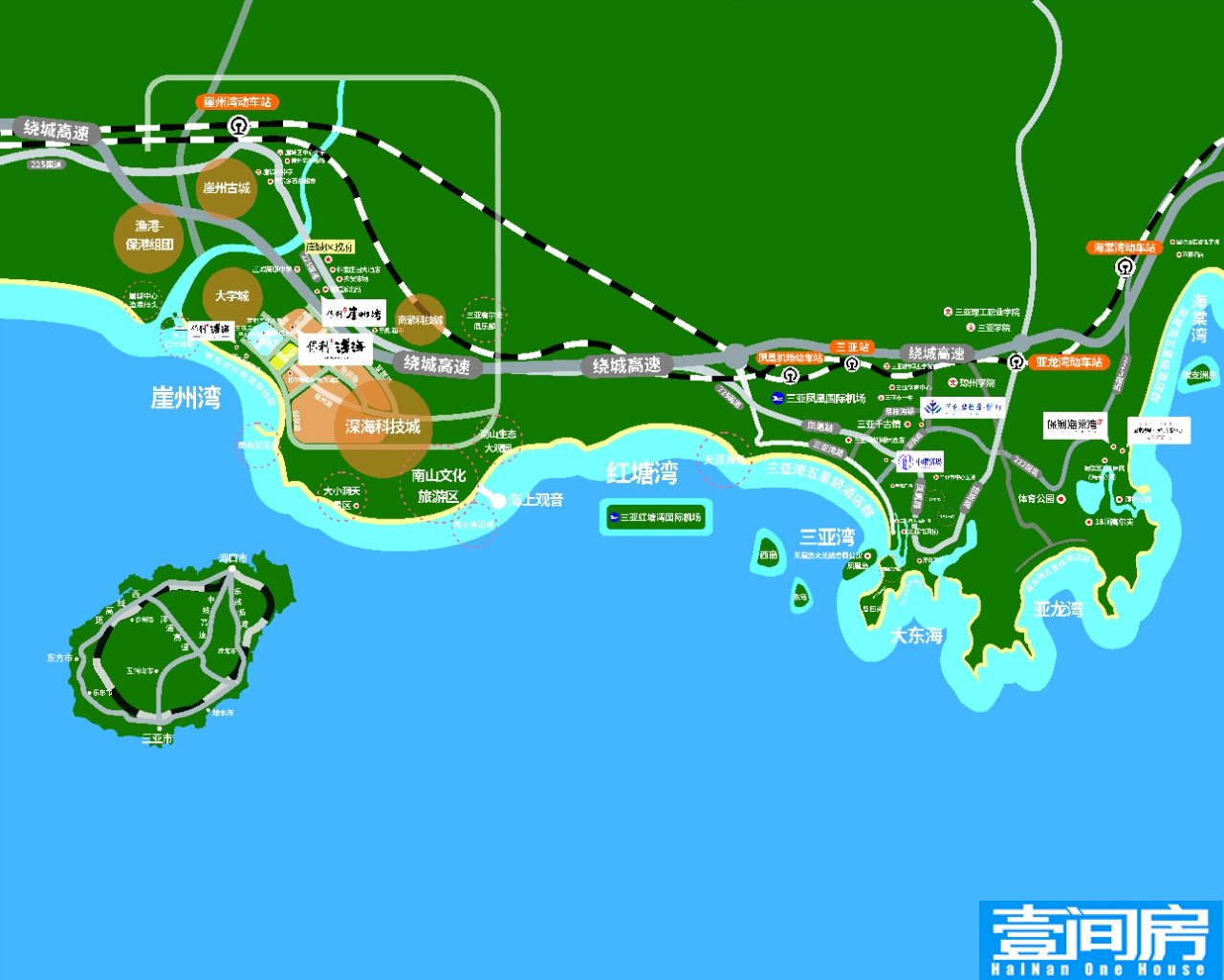 海南三亚保利浅海项目交通区位图