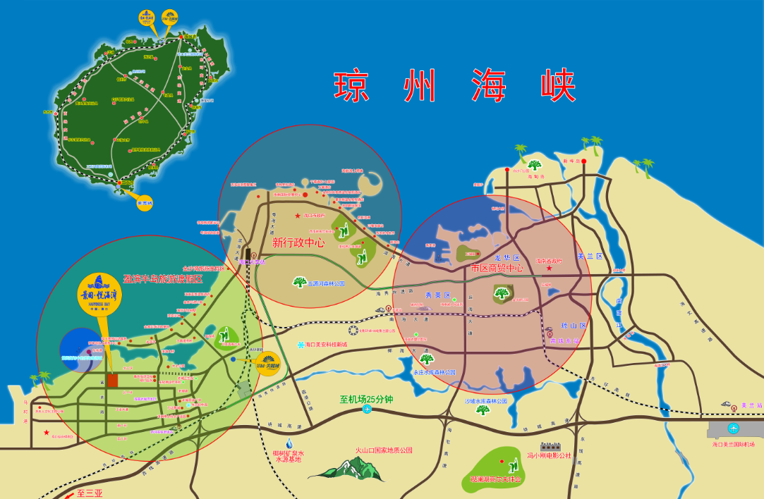 海南澄迈景园悦海湾项目交通区位图