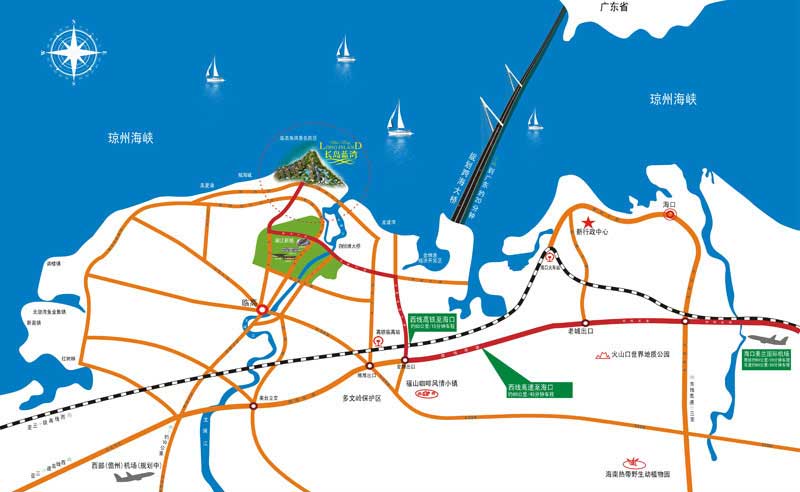 海南长岛蓝湾项目区位图