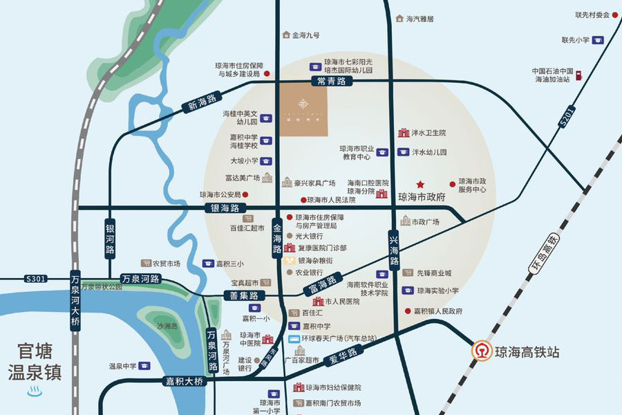 海南琼海市保利时代项目交通区位图
